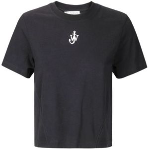 JW Anderson, Dames, Tops, Zwart, Maat: XS Katoen,