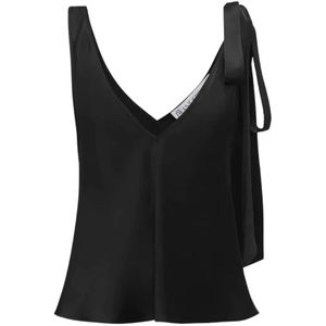 JW Anderson, Dames, Tops, Zwart, Maat: 2XS Zijde,