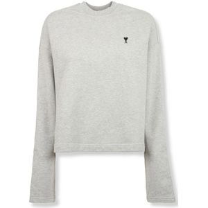 Ami Paris, Dames, Sweatshirts & Hoodies, Grijs, Maat: M