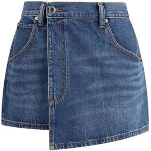 Alexander Wang, Dames, Rokken, Blauw, Maat: W27 Denim,