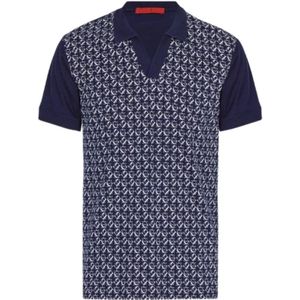 Carolina Herrera, Heren, Tops, Blauw, Maat: S Katoen,