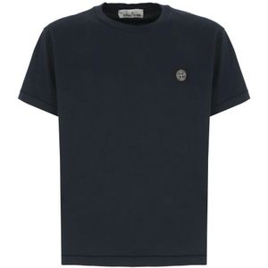 Stone Island, Heren, Tops, Blauw, Maat: S Katoen,