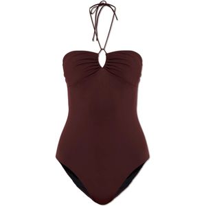 Tory Burch, Dames, Badkleding, Bruin, Maat: L Nylon,