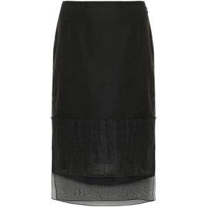 Khaite, Dames, Rokken, Zwart, Maat: XS Zijde,