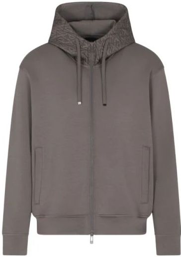 Armani Exchange - Grijze Rits Hoodie - Heren - Casual Sweater