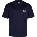 C.P. Company - 19CMTS103A005100W - T-shirt - Marineblauw - Korte Mouwen - Katoen