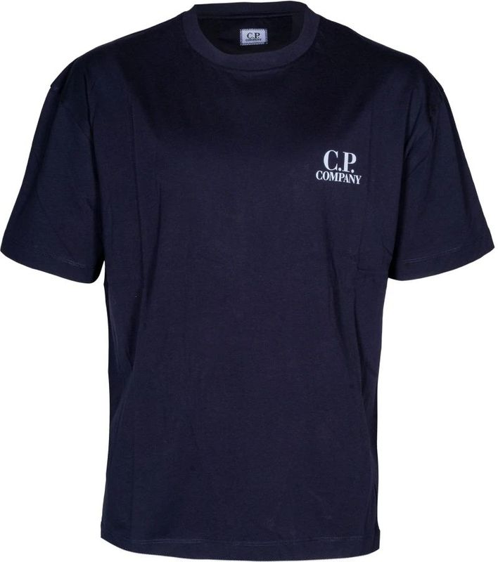 C.P. Company - 19CMTS103A005100W - T-shirt - Marineblauw - Korte Mouwen - Katoen