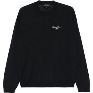 Emporio Armani, Heren, Sweatshirts & Hoodies, Blauw, Maat: S