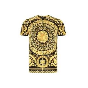 Versace Bedrukt katoenen T-shirt , Multicolor , Heren , Maat: M