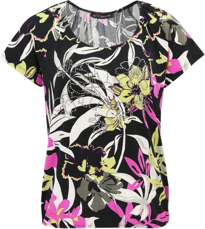 Betty Barclay - Bloemenprint Shirt - Veelkleurig - Dames - Met Glitterstenen
