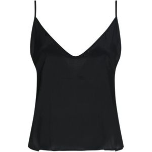 Max Mara Studio, Dames, Tops, Zwart, Maat: XS Katoen,
