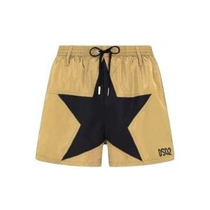 Dsquared2 Beachwear , Beige , Heren , Maat: M