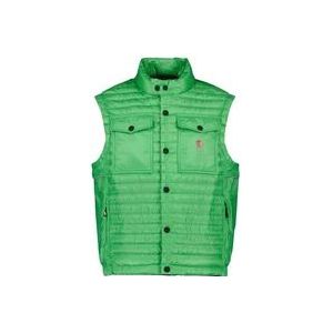 Moncler Mouwloos Hoog Hals Gewatteerd Vest , Green , Heren , Maat: L