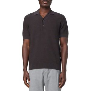 Paolo Pecora, Heren, Tops, Bruin, Maat: M Katoen,