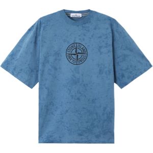 Stone Island, Heren, Tops, Blauw, Maat: L