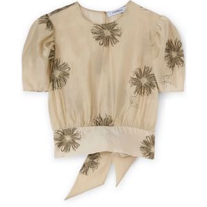 Motivi, Dames, Blouses & Shirts, Beige, Maat: 2XS Poliester,