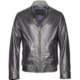 Bugatti - Leren Jas - Zwart - Heren - Stijlvolle Leren Jas met Logoplaatje