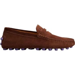 Tod's Bubble Suède Mocassins , Brown , Dames , Maat: 35 1/2 EU