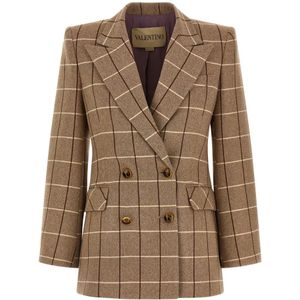 Valentino Garavani, Dames, Jassen, Beige, Maat: M Wol,