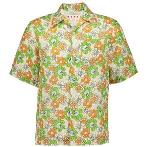 Marni, Heren, Overhemden, Veelkleurig, Maat: S Linnen,
