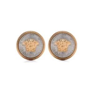 Versace Gouden Medusa Head Stud Oorbellen , Beige , Dames , Maat: ONE Size