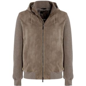 Gimo's, Heren, Jassen, Grijs, Maat: 3XL Suède,