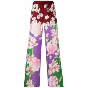 Valentino, Dames, Broeken, Veelkleurig, Maat: 3XS Zijde,