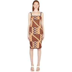 Ahluwalia, Dames, Jurken, Oranje, Maat: 2XS Wol,