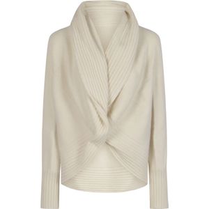 Alberta Ferretti, Dames, Truien, Wit, Maat: M Zijde,