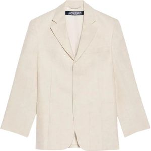 Jacquemus, Dames, Jassen, Beige, Maat: XS Linnen,