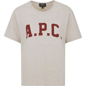 A.p.c., Dames, Tops, Beige, Maat: L