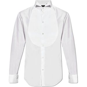 Emporio Armani, Heren, Overhemden, Wit, Maat: 3XL Katoen,