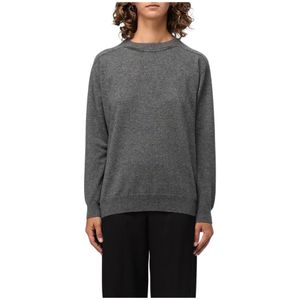 Brunello Cucinelli, Dames, Truien, Grijs, Maat: M Kasjmier,
