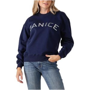 Janice, Dames, Sweatshirts & Hoodies, Blauw, Maat: XS Wol,