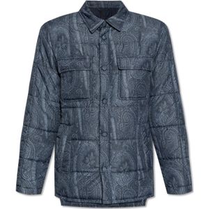 Etro, Heren, Jassen, Blauw, Maat: 2XL Leer,