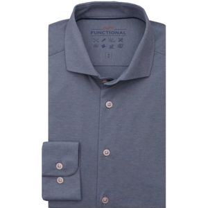 Hatico, Heren, Overhemden, Blauw, Maat: S