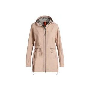 Parajumpers Parka jas met capuchon en waterdichte afwerking , Pink , Dames , Maat: L