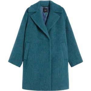 Weekend Max Mara, Dames, Mantels, Blauw, Maat: S Wol,