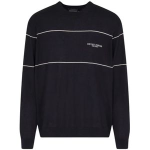 Emporio Armani, Heren, Truien, Blauw, Maat: XL Wol,