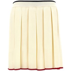 Thom Browne, Dames, Rokken, Wit, Maat: 3XS Wol,