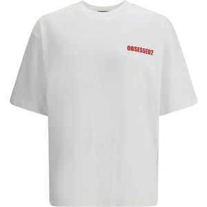 Dsquared2, Heren, Tops, Wit, Maat: L Katoen,