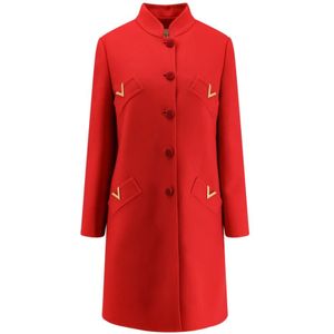 Valentino, Dames, Mantels, Rood, Maat: S Wol,