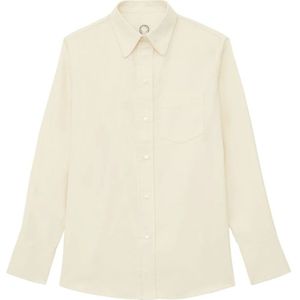 Ines de la Fressange Paris, Dames, Blouses & Shirts, Beige, Maat: 2XS Katoen,