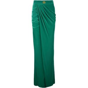 Elisabetta Franchi, Dames, Rokken, Groen, Maat: XS Poliester,