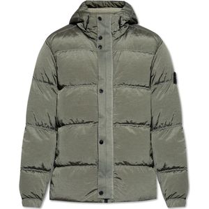 Stone Island, Heren, Jassen, Groen, Maat: XL Nylon,