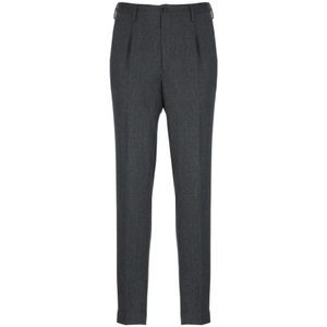 Incotex, Heren, Broeken, Grijs, Maat: L Wol,