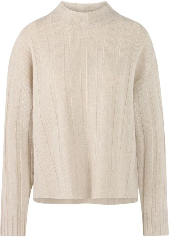 Wollen pullover met opstaande kraag van een mix van wol en kasjmier