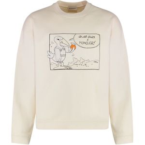 Moncler - Sweatshirt - Beige - Cartoon Motief - Katoen