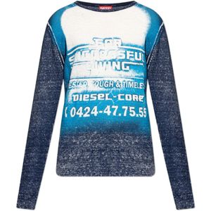 Diesel, Heren, Tops, Blauw, Maat: L Linnen,