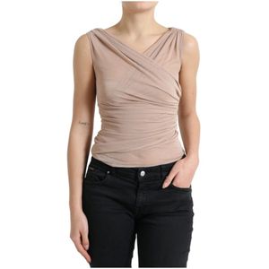 Dolce & Gabbana, Dames, Tops, Beige, Maat: XS Nylon,